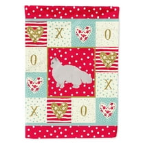 Carolines Treasures CK5675CHF White Persian Traditional Cat Love Flag Canvas House Size Large multicolor