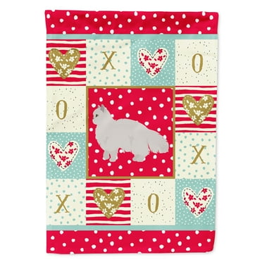 Carolines Treasures CK5675CHF White Persian Traditional Cat Love Flag Canvas House Size Large multicolor