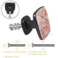 thumbnail image 2 of 4 Pcs Cabinet Handle Drawer Pulls Plum Pattern Knobs with Screws Square Furniture Office Cabinet Knob Decoration, 2 of 5