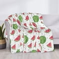 thumbnail image 3 of Fotbe Hand Drawn Watermelon Manta de Franela con Estampado, Manta Ultrasuave para Cama, Sofá, Auto, Hipoalergénica y Antibolitas-40"x30", 3 of 6