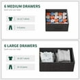 thumbnail image 2 of 12-Drawer Dresser with Fabric Drawers, Wood Top, Side Pockets, 2 of 2