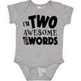 thumbnail image 3 of Inktastic I'm Two Awesome for Words 2nd birthday Boys or Girls Baby Bodysuit, 3 of 5