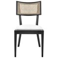 thumbnail image 4 of Modway Caledonia 19" Woven Back Farmhouse Wood Dining Side Chair in Black/White, 4 of 7