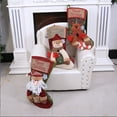 thumbnail image 1 of Cute Christmas Stocking Lints Portable Hanging Xmas Themed Replacement Decorative Washable Stylish Kids Gift Storage Bag Santa Claus, 1 of 8