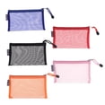 thumbnail image 4 of 5 unids bolsa de malla de la cremallera transparente lápiz bolsa de plástico bolsas de viaje multiusos para suministros de oficina cosméticos accesorios de viaje, 4 of 4