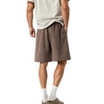 thumbnail image 4 of ZToonmas Men's Linen Style Loose Fit Shorts Elastic Waist Casual Walk Shorts Lightweight Summer 5-Inch Chino Shorts, 4 of 7