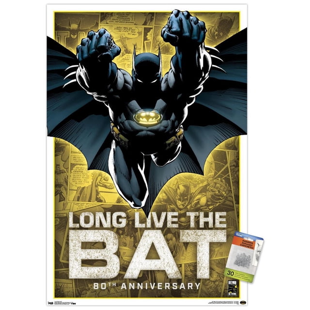 DC Comics - Batman - 80th Anniversary Wall Poster, 22.375" x 34"
