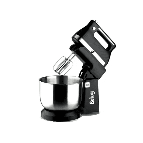 Batidora De Pedestal 2 En 1 De Mano 5 Vel Con Turbo 300w Belug Negro