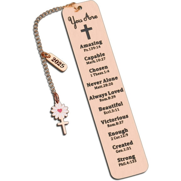 Baptism Gifts for Women Teen Religious Bookmarks Gift for Women Men - Pastor Wife Appreciation Gifts Christian Bookmarks Bible Bookmark First Communion Confirmation Gift for Teen