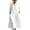 White, variant on Hvogkswy Cotton Linen Shirt Dress for Women, Collared Button Midi Dress 3/4 Sleeve Loose FLowy Casual Vacation Dress with Side Pockets