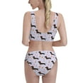 thumbnail image 3 of Picia Dachshund Dog Women's High Waisted Bikini Scoop Neck Swimsuit Two Pieces Bathing Suit-XX-Large, 3 of 8