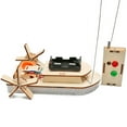 thumbnail image 1 of Construcción de modelos de barcos Modelo de barco exquisito Barco a control remoto Regalo de cumpleaños para niños Novedad Formación científica, 1 of 5