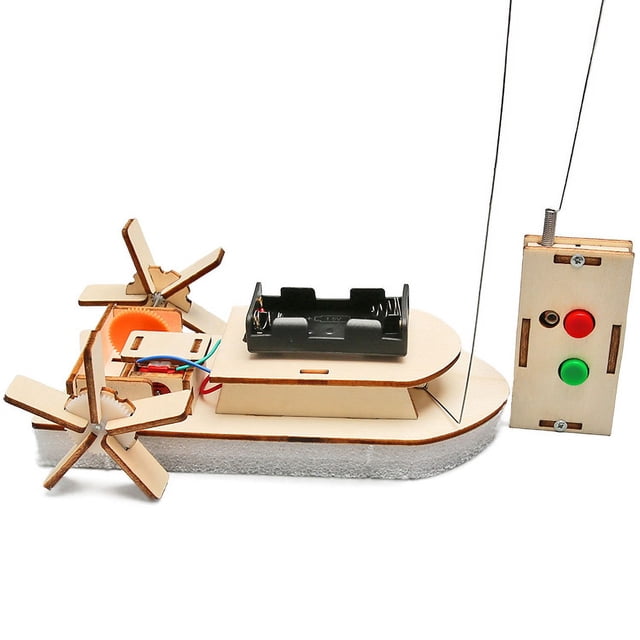 Construcción de modelos de barcos Modelo de barco exquisito Barco a control remoto Regalo de cumpleaños para niños Novedad Formación científica