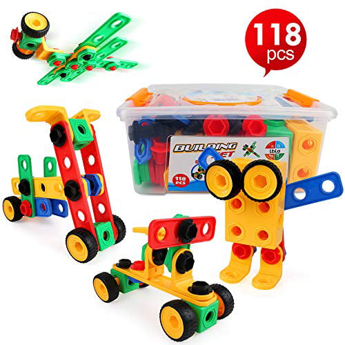 Educational Activities 70 PCS SHUNLAM Building Blocks for Kids STEM Toys for Boys and Girls Interlocking Playset for Age 3