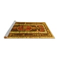 thumbnail image 2 of Ahgly Company Machine Washable Indoor Rectangle Medallion Yellow Traditional Area Rugs, 7' x 10', 2 of 4