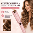 thumbnail image 4 of Automatic Curling Irons, 1.25 Inch Ceramic Curling Wand with 9 Heat Settings, Anti-Scald, LCD Display & Auto Shut-Off Air curler, Dual Voltage & Lightweight for Travel, 4 of 7