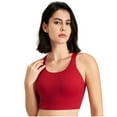 thumbnail image 2 of Wancir High Neck Sports Bra for Women Longline Medium Impact Workout Crop Tank Tops Wirefree Padded Yoga Bra Gym, 2 of 6