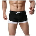 thumbnail image 2 of cllios Clearance Clothes Under $5 Mens Swim Trunks Elastic Waist Quickly Dry Summer Beach Shorts Plus Size Drawstring Board Shorts Classic Print Beachy Shorts, 2 of 7