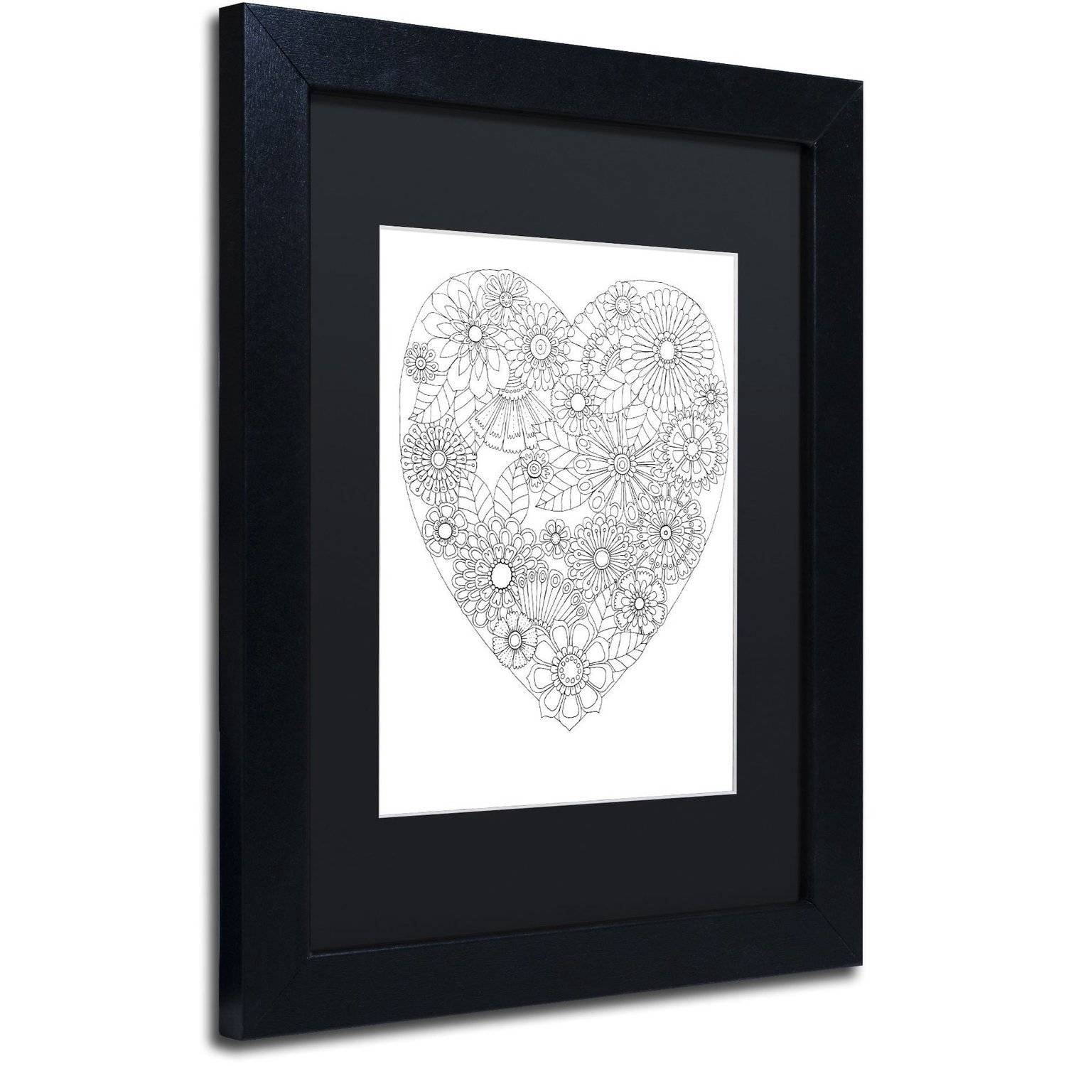 Trademark Fine Art "Big Beautiful Blossoms 13" Canvas Art by Hello Angel, Black Matte, Black Frame