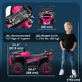 thumbnail image 3 of Qaba 12V Kids ATV, Ride on Toy w/ 4 Spring Suspension Wheels, Pink, 3 of 10