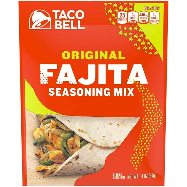 Taco Bell Fajita Seasonings Mix 1 4oz Packets Pack of 24 Taco Bell Fajita Seasonings Mix 1 4oz Packets Pack of 24