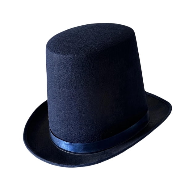 Sombrero de copa, cómodo y creativo, accesorio de disfraz para espectáculos de rol. Azul marino