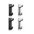 thumbnail image 1 of Black and gray, 4 pieces adhesive wall hooks, bathroom towel holder, kitchen towel hook, adhesive coat rack, 1 of 5