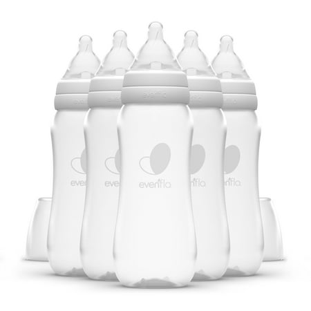 Evenflo Balance + Standard Neck BPA-Free Plastic Baby Bottles, 9oz, Clear, 6ct