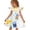 Multicolor, variant on Grblisyd Little Girls Back to School Dress Casual Flutter Sleeve Swing Midi Kids Summer Sundress School Outfit 3-8 Years