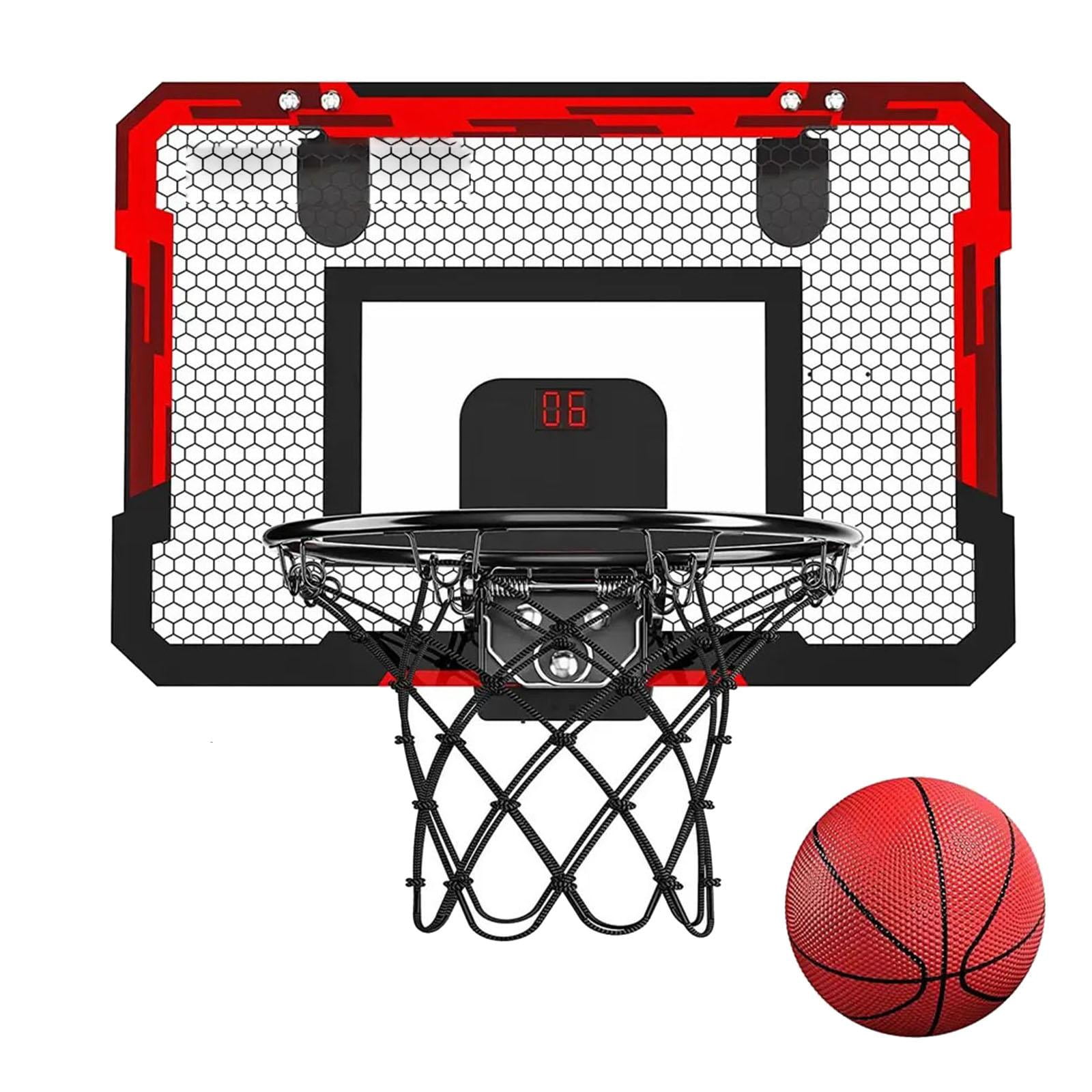 harayaa Basketball Hoop Set Basket Stand Sports with Replacement Basketball Game Playset red