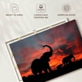 thumbnail image 6 of Elephant Stock Elephant Silhouette Sunset Wall Art - Horizontal Canvas Wall Art - Living Room Wall Decor - Animal Canvas - Black And Orange Decor - 45" x 30", 6 of 8