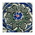 thumbnail image 4 of HAOXIT Cotton Print Tablecloth for Square Tables and One Napkin Set, Kitchen Dining Table Cloth, Table Cover for Indoor and Outdoors, Blue Gray Gold 40*40, 4 of 8