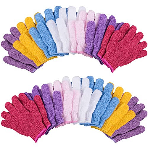 Duufin 14 Pairs Exfoliating Gloves Body Scrub Bath Gloves Exfoliator