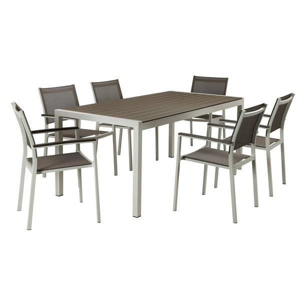 Pangea Home David Aluminum 7 Piece Patio Dining Set
