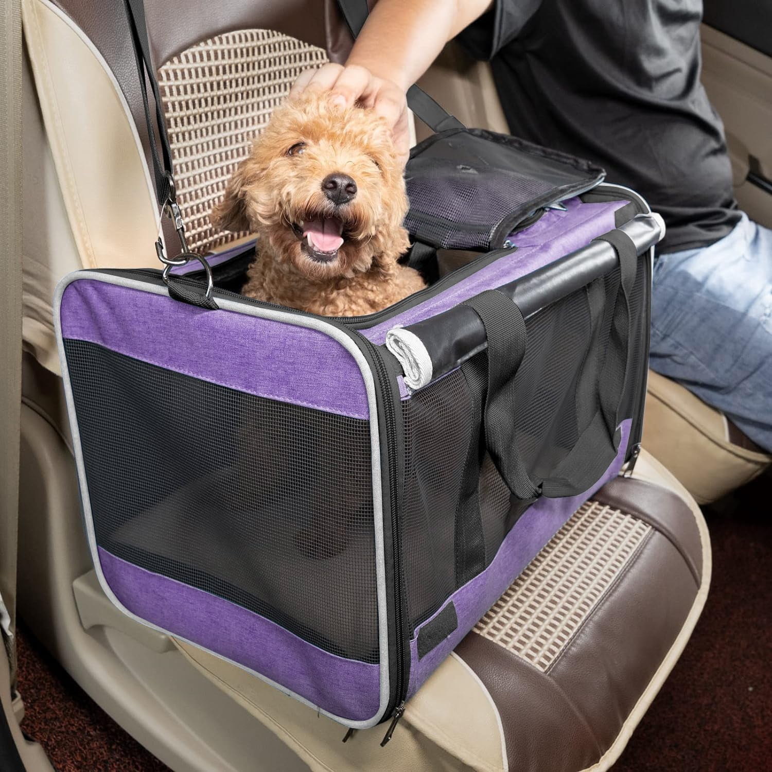 Pet Carrier for Large and Medium Cats, Soft-Sided Pet Carrier for Big Medium Cats and Puppy Dog Carriers Cat Carriers, Pet Privacy Protection Travel Carrier