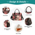 thumbnail image 3 of Large Insulated Lunch Bags for Women Men Leakproof Thermal Meal Lunch Tote Bag for Office Work Picnic Travel Gray-white Cat with Rose 12L, 3 of 6