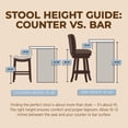 thumbnail image 4 of ROME + OAK Runyan 26" Backless Swivel Counter Stool in Reclaimed Oak with Ash Grey Fabric, 4 of 10
