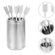 thumbnail image 2 of 1 Set Stainless Steel Coffee Stirrers Reusable Swizzle Sticks with Storage Holder Stirrer with Decor Top, 2 of 2