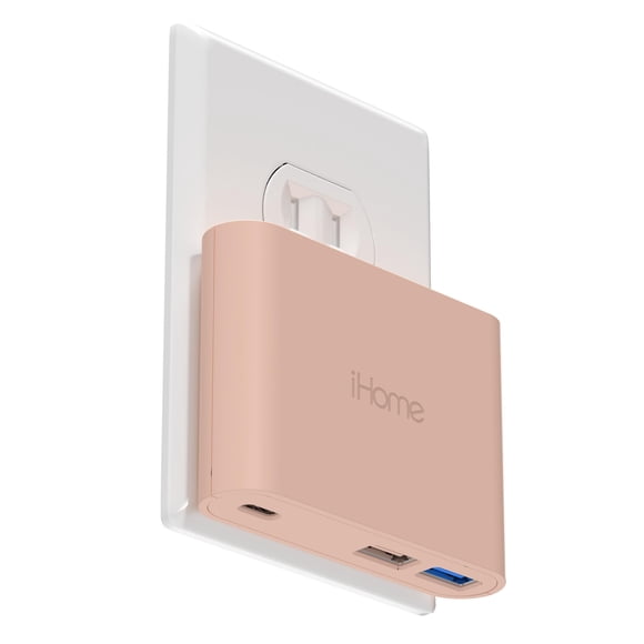 Cargador iHome, 32 W, AC Pro, USB, multipuerto, carga rápida de pared