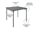 thumbnail image 4 of COSCO 34" Vinyl Folding Card Table with 4 Fabric Folding Chairs, Black, 4 of 9
