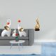 thumbnail image 2 of Escultura De Llama De Familia De Elefantes, Arte Moderno, Figura De Resina, Estatuas De Animales, Adorno De Escritorio Para Sala De Estar, Dormitorio, Decoración De Gabinete, 2 of 8