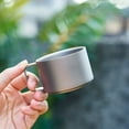 thumbnail image 3 of CHUNYAN Pure titanium double-layer coffee cup, tea cup set, travel cup, anti-scalding with handle,, 3 of 7