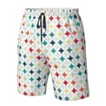 thumbnail image 6 of Uemuo Colorful Geometric Pattern Men's Swim Trunks Hawaiian Beach Bathing Suit Swimsuits Beach Quick-Dry Shorts with Pockets-3X-Large, 6 of 9