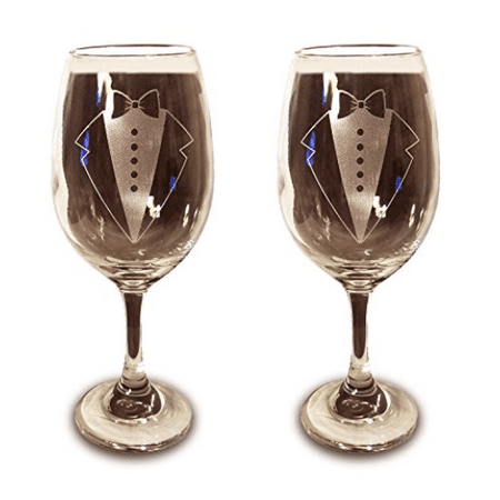 Laser Engraved LGBTQ Groom and Groom Glasses - 20 oz Wine Glasses - Wedding Toasting Set of 2 - Couples Gifts - Engagement Gift - Original Wedding Gifts - Custom (Best Wine For Wedding Gift)