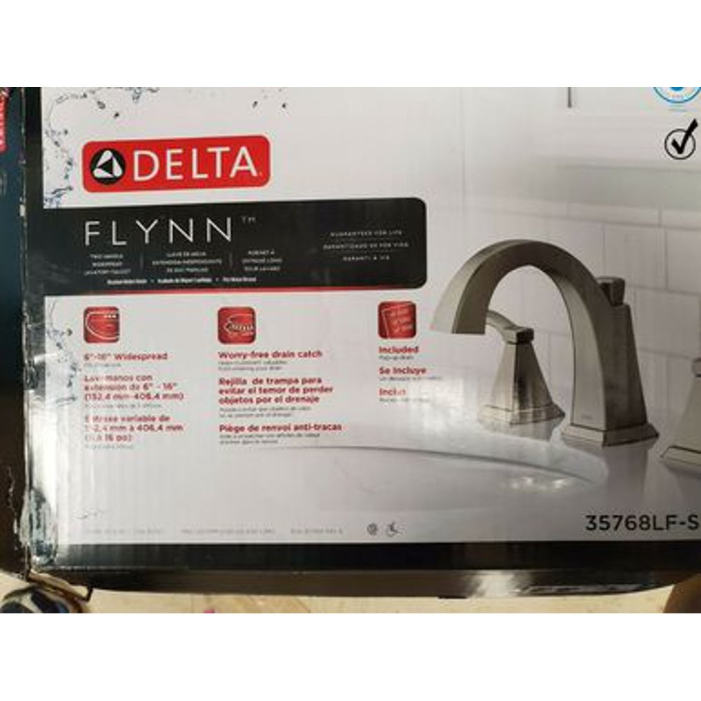 Delta Flynn Brushed Nickel 2handle Widespread Bathroom Faucet