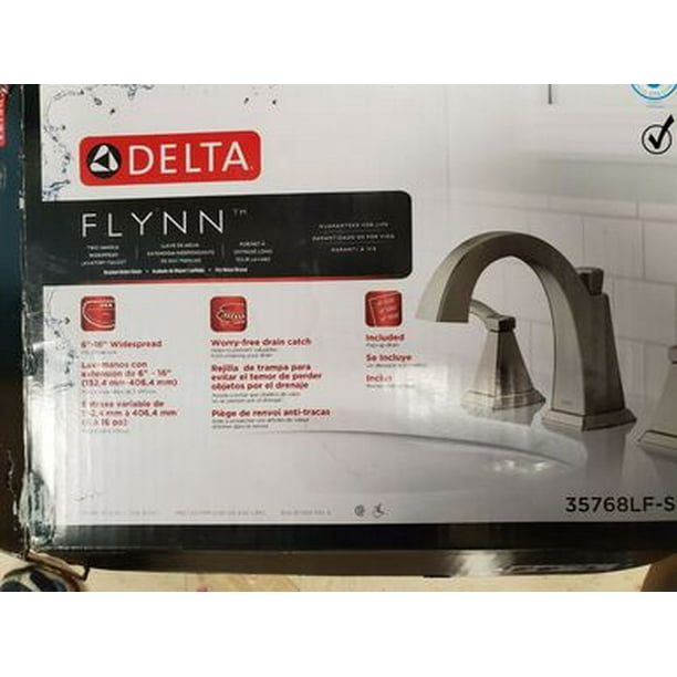 Delta Flynn Brushed Nickel 2handle Widespread Bathroom Faucet