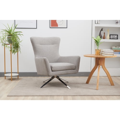 Modern Swivel Lounge Chair, Modern Computer Task Chair, No Wheels