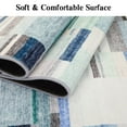 thumbnail image 3 of Hasoo 9' x 12' Large Area Rug for Living Room Bedroom Geometric Abstract Rug Indoor Modern Color-Block Rug Low Pile Non-Slip Carpet, Blue, 3 of 5
