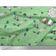 thumbnail image 3 of Soimoi Modal Satin Fabric Spaceship,Star & Satellite Cartoon Printed Fabric 1 Yard 42 Inch Wide, 3 of 3