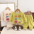 thumbnail image 5 of Odeerbi 6M-4Y Niños Niñas Outfits Impresión de Coches Sudaderas de Cuello Tripulado Sudaderas de Manga Larga de Dos Piezas, 5 of 5